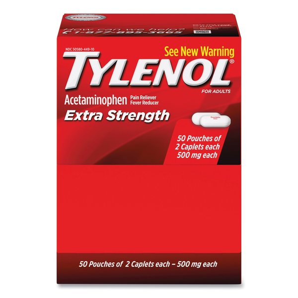 Tylenol Extra Strength Caplets, Two-Pack, 50PK 44910
